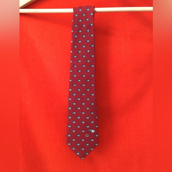 Gucci vintage 80s 90s silk tie horse and bridle print - Picture 1 of 5
